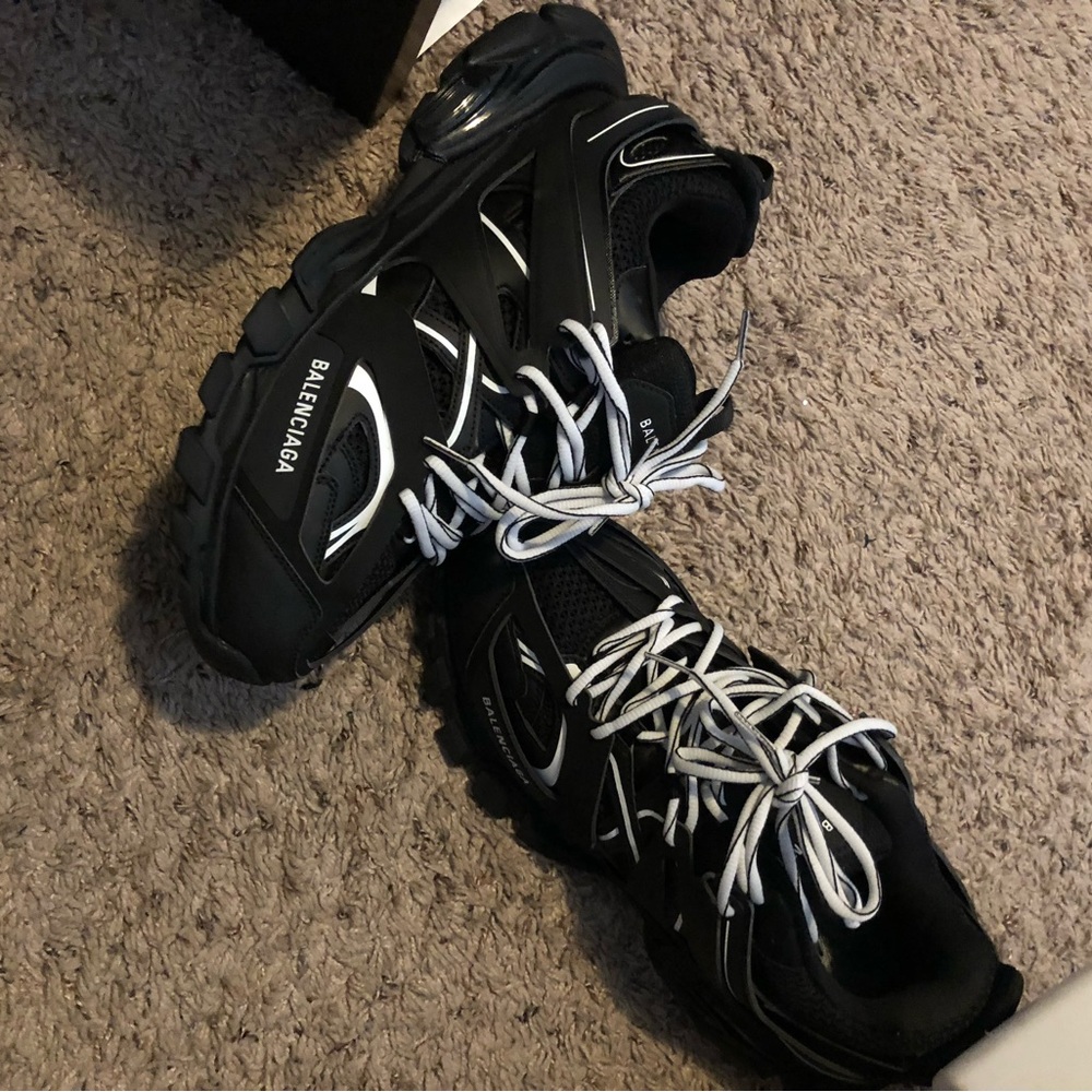 Balenciaga Black Athletic Shoes with Chunky Design